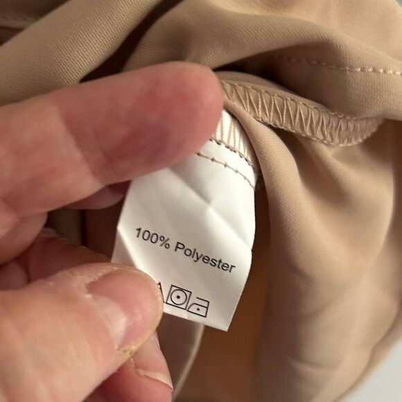 New tan boxy drawstring timeless blouse 2X - Picture 5 of 5